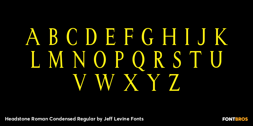 Headstone Roman Condensed Regular Font Poster #2