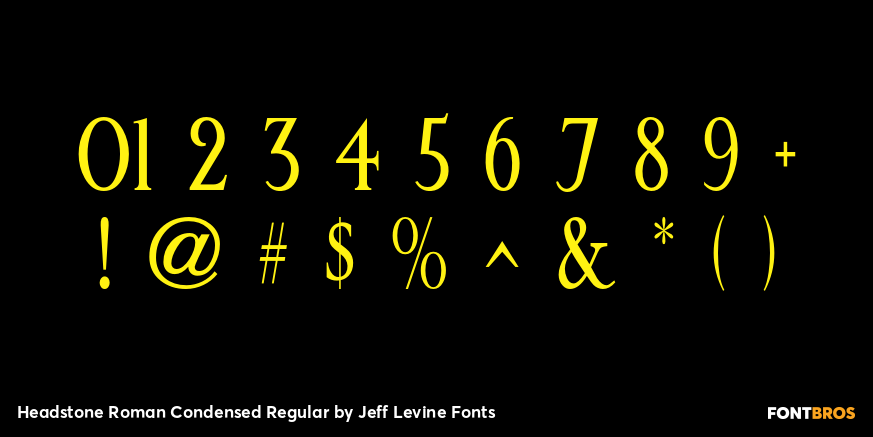 Headstone Roman Condensed Regular Font Poster #4