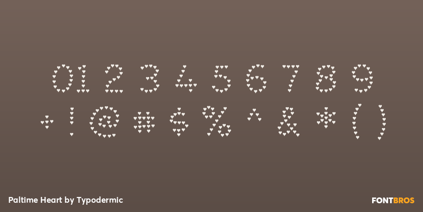 Paltime Heart Font Poster #1