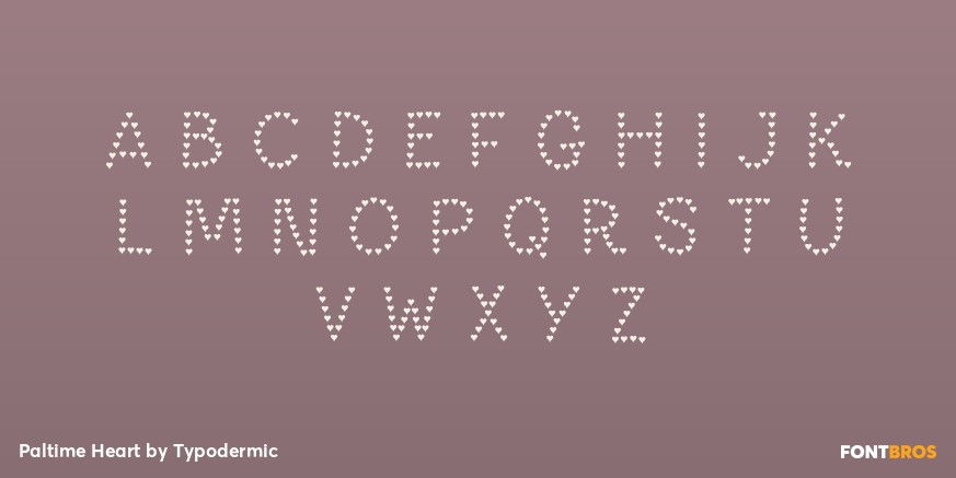 Paltime Heart Font Poster #2