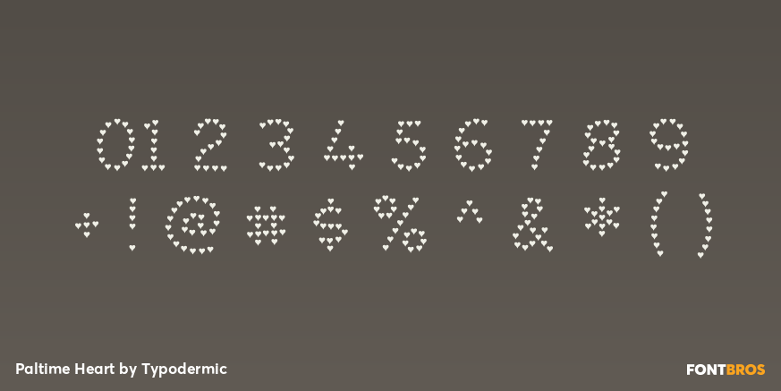 Paltime Heart Font Poster #4