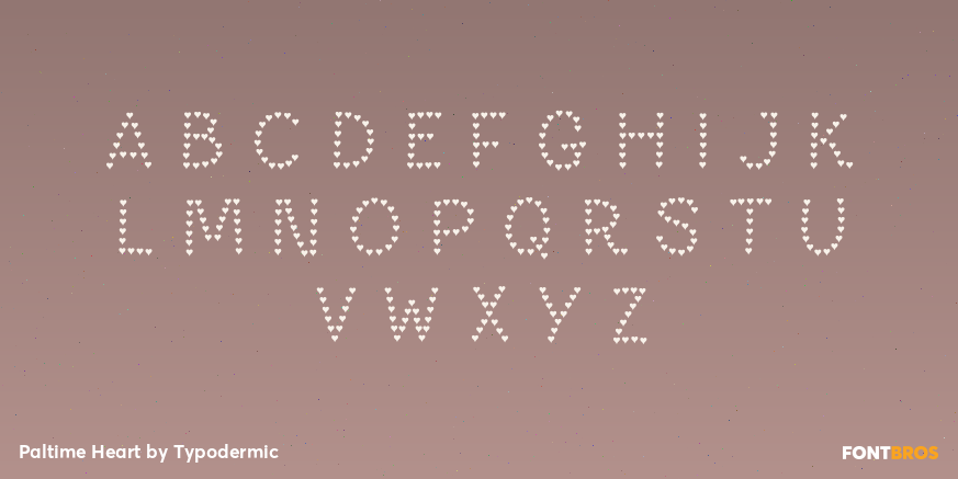 Paltime Heart Font Poster #1