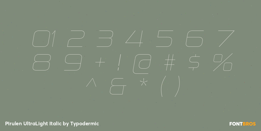 Pirulen UltraLight Italic Font Poster #4