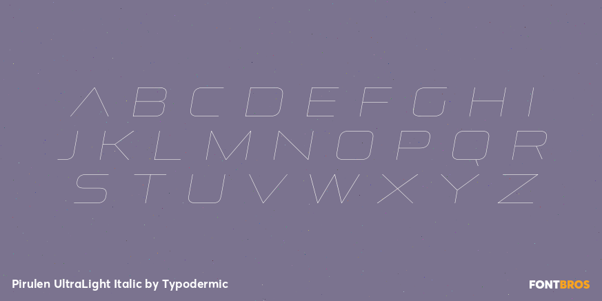 Pirulen UltraLight Italic Font Poster #1