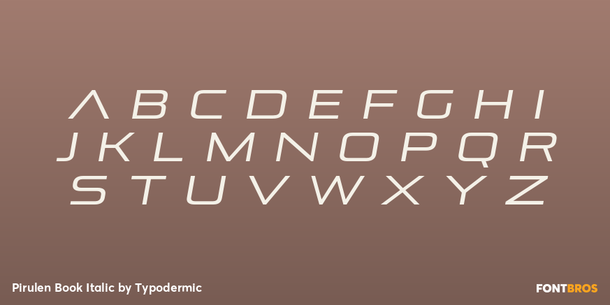 Pirulen Book Italic Font Poster #1