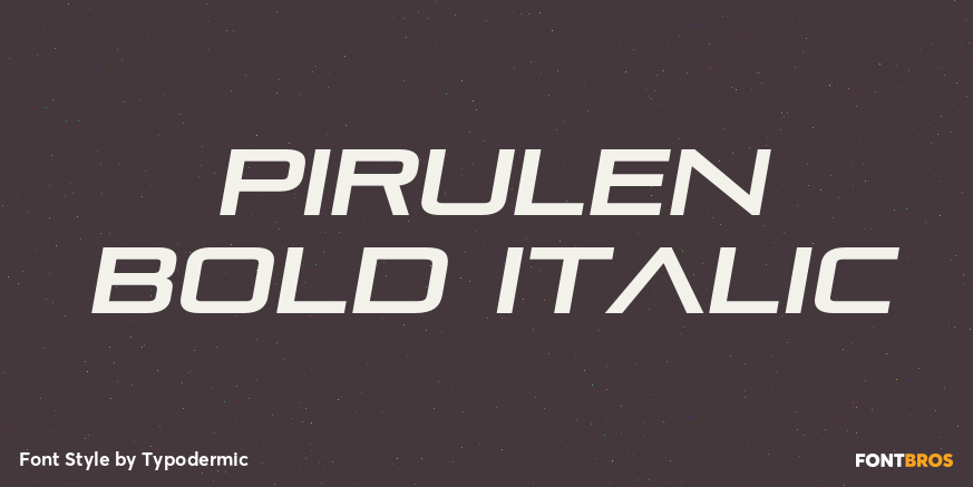 Pirulen Bold Italic Poster