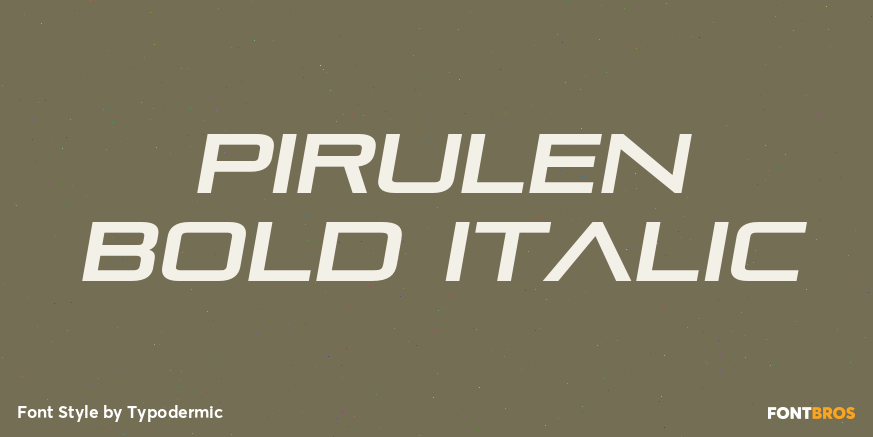 Pirulen Bold Italic Poster