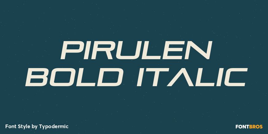 Pirulen Bold Italic Poster