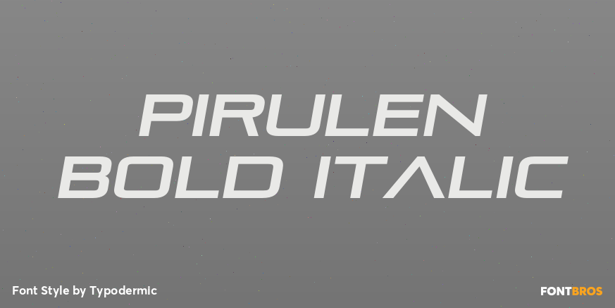 Pirulen Bold Italic Poster