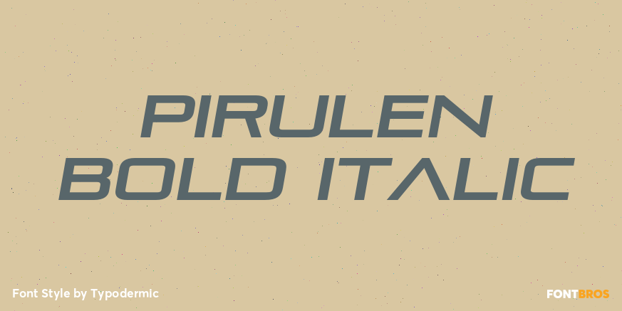 Pirulen Bold Italic Poster