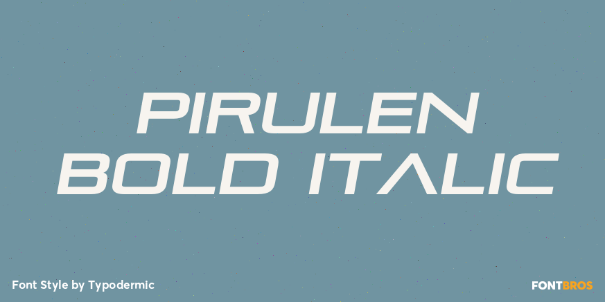 Pirulen Bold Italic Poster