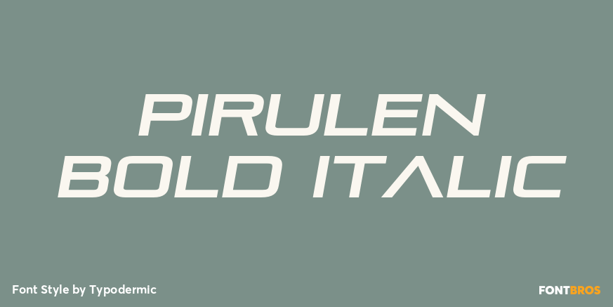 Pirulen Bold Italic Poster