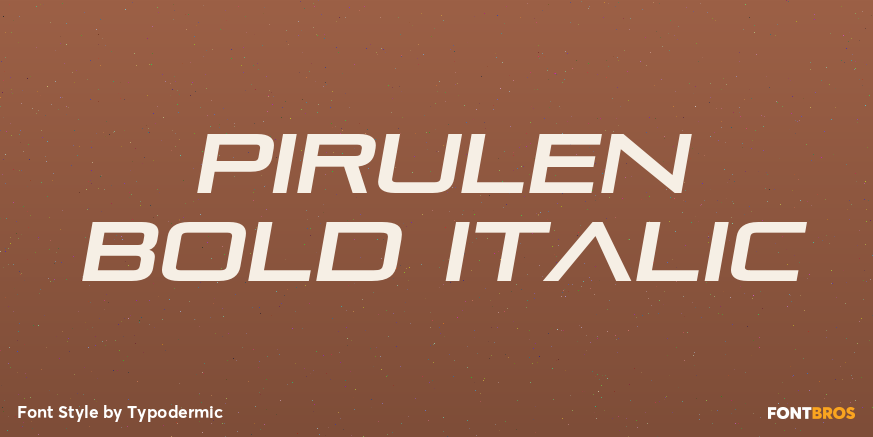Pirulen Bold Italic Poster