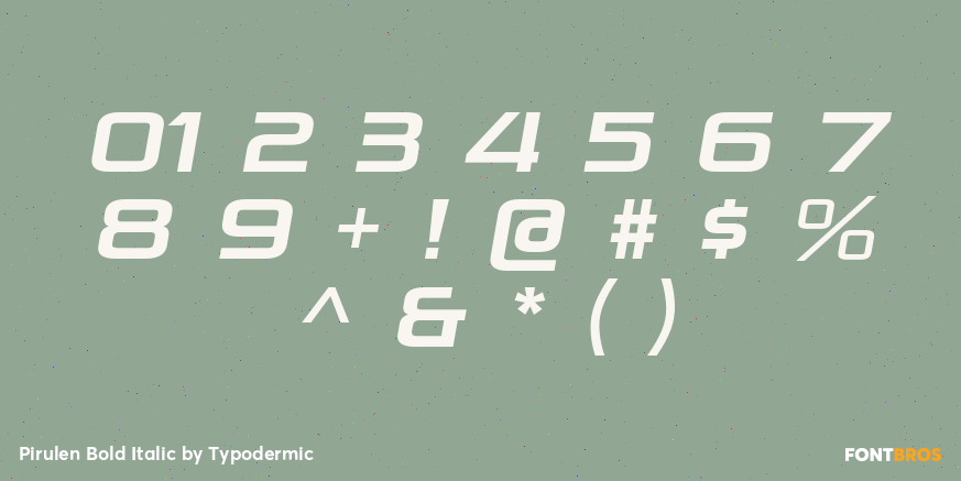 Pirulen Bold Italic Font Poster #1
