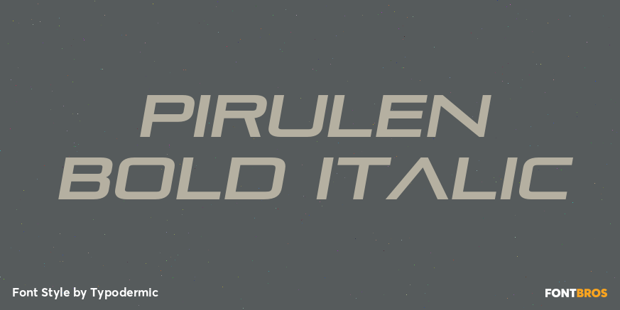 Pirulen Bold Italic Poster