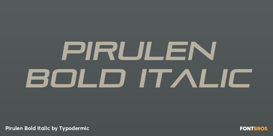 Pirulen Bold Italic Poster