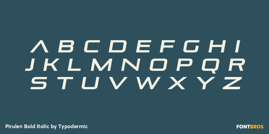 Pirulen Bold Italic Font Poster #2