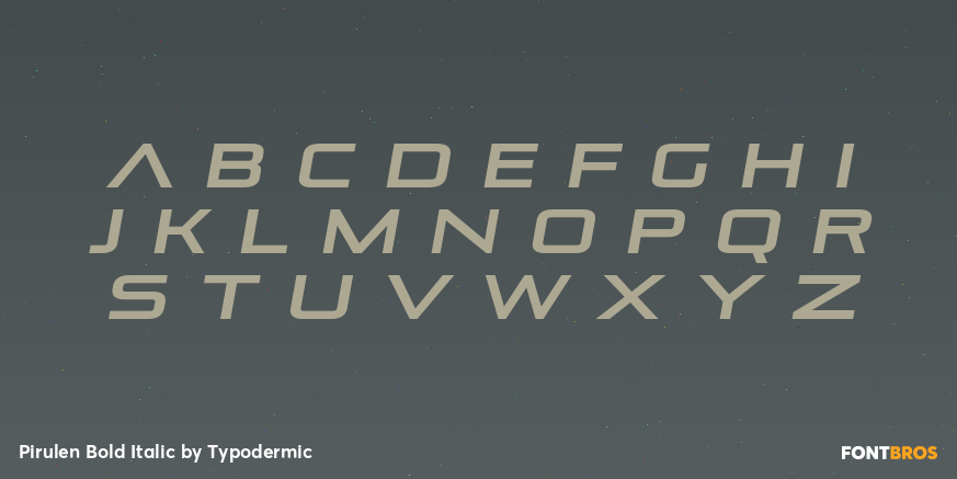 Pirulen Bold Italic Font Poster #3