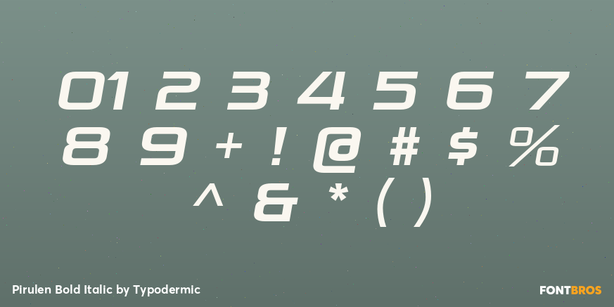 Pirulen Bold Italic Font Poster #4