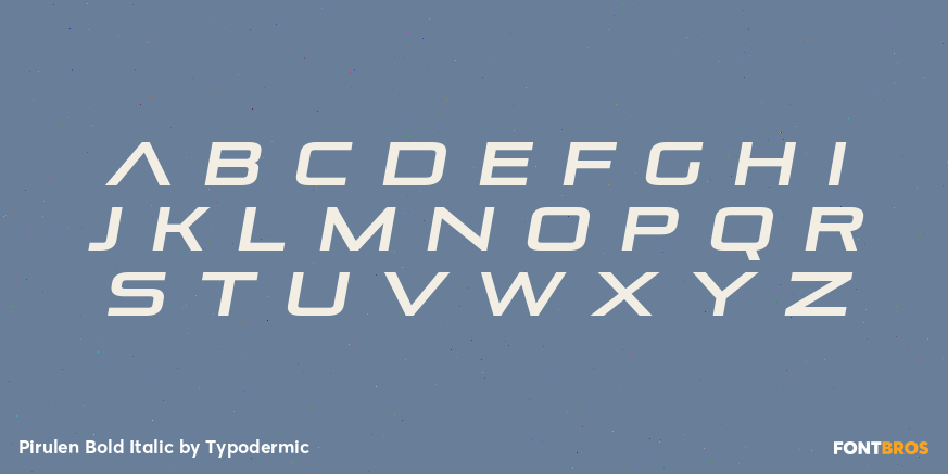 Pirulen Bold Italic Font Poster #1