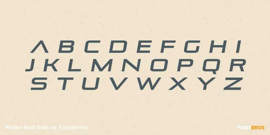 Pirulen Bold Italic Font Poster #1