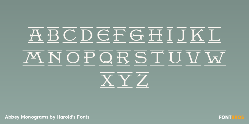 Abbey Monograms Font Poster #3