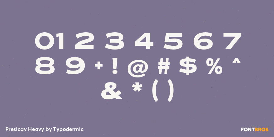 Presicav Heavy Font Poster #1