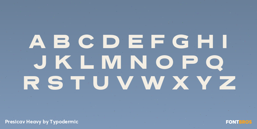Presicav Heavy Font Poster #1