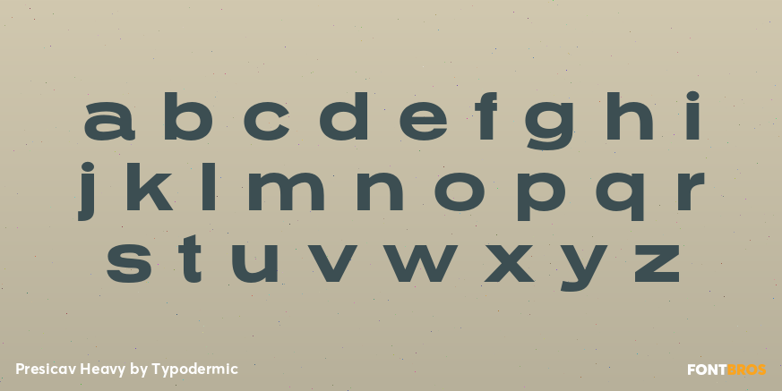 Presicav Heavy Font Poster #1