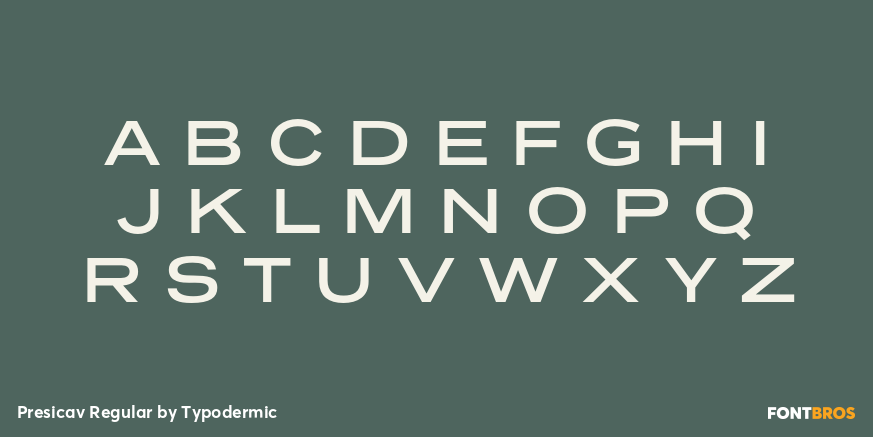 Presicav Regular Font Poster #1
