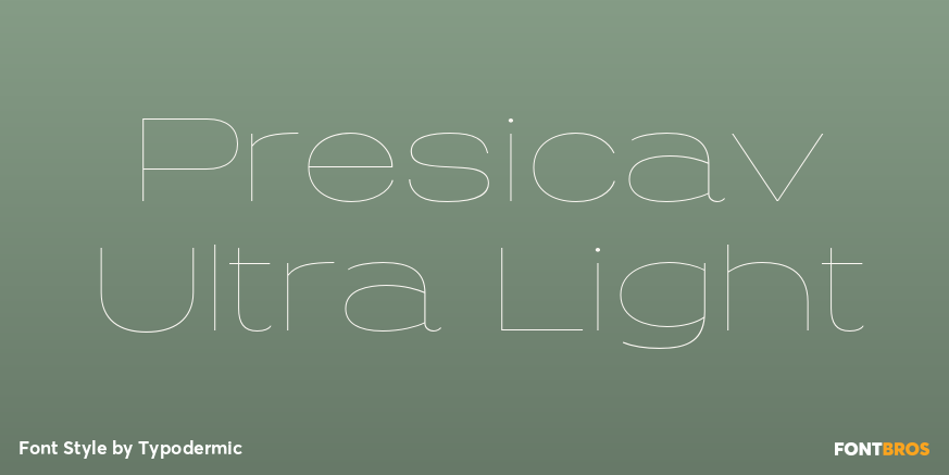Presicav Ultra Light Font Poster #1