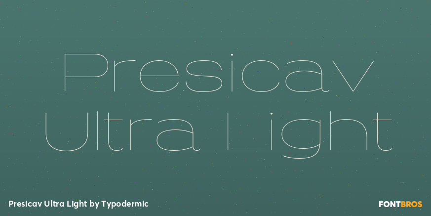 Presicav Ultra Light Font Poster #1