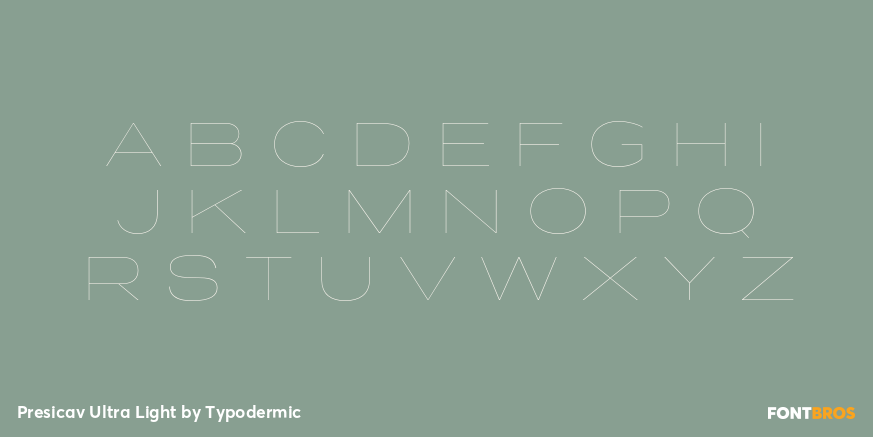 Presicav Ultra Light Font Poster #2