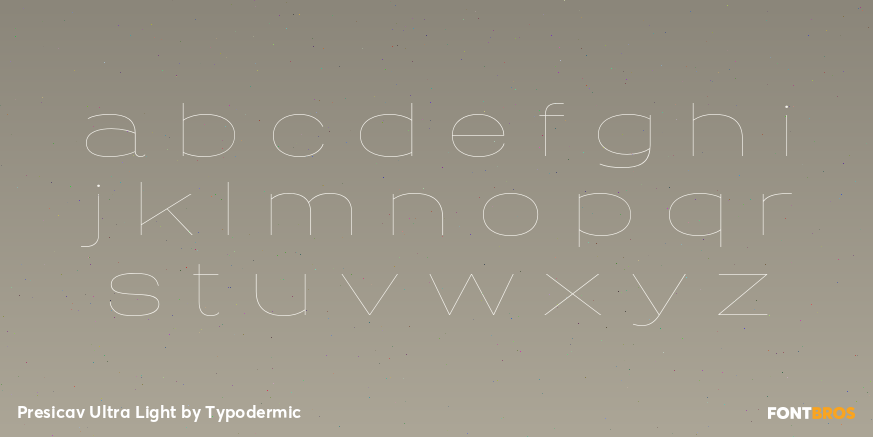 Presicav Ultra Light Font Poster #3