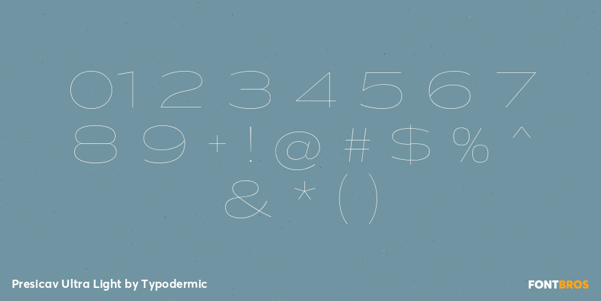 Presicav Ultra Light Font Poster #4