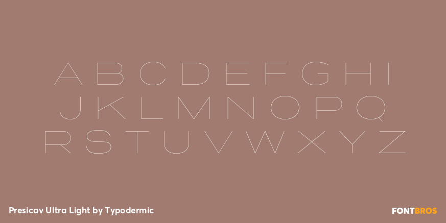 Presicav Ultra Light Font Poster #1