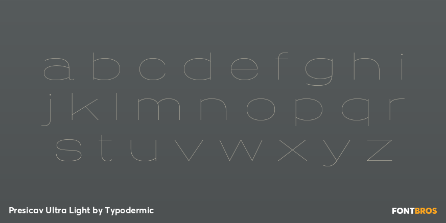 Presicav Ultra Light Font Poster #1