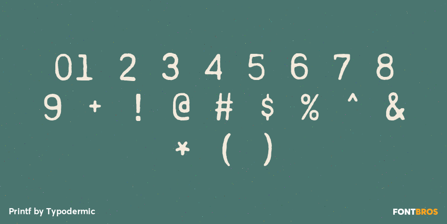 Printf Font Poster #1
