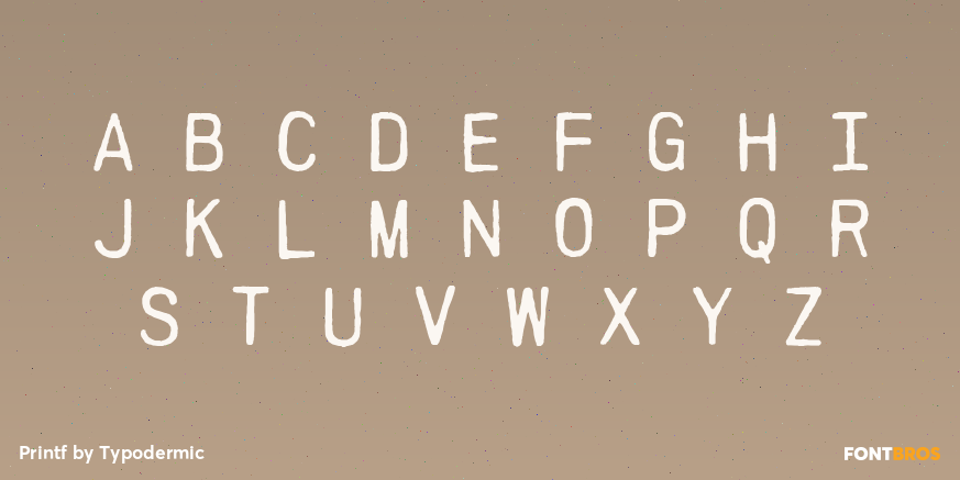 Printf Font Poster #1