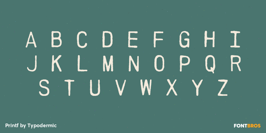 Printf Font Poster #1