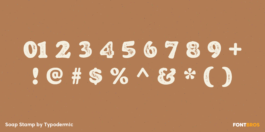 Soap Stamp Font Poster #4