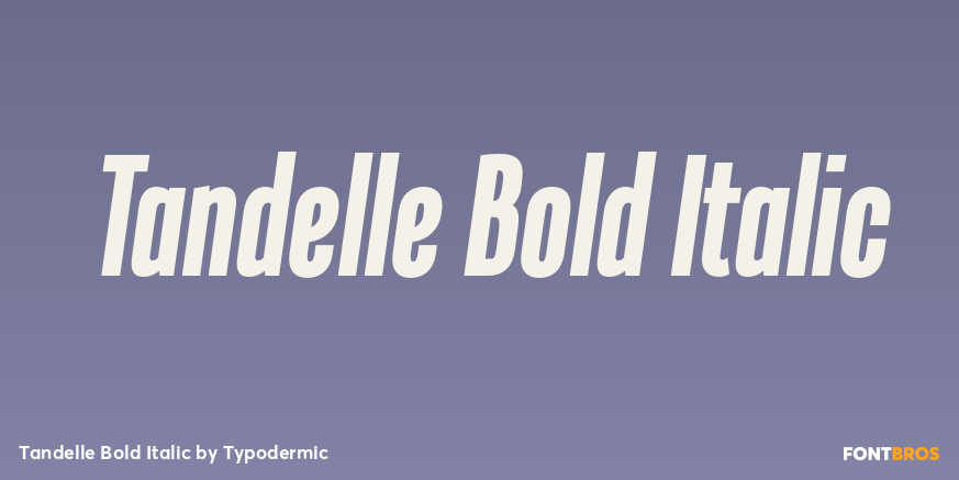 Tandelle Bold Italic Font Poster #1