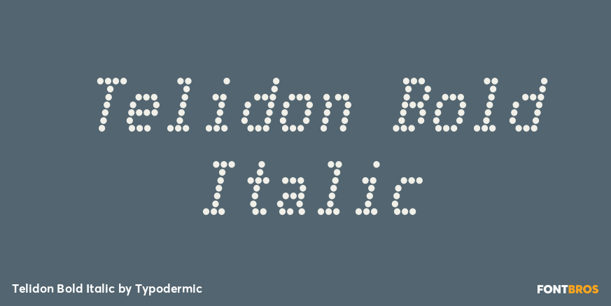 Telidon Bold Italic Poster