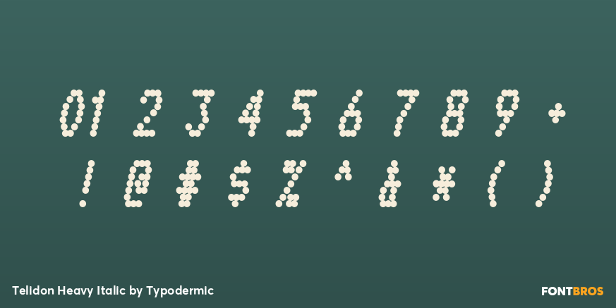 Telidon Heavy Italic Font Poster #1