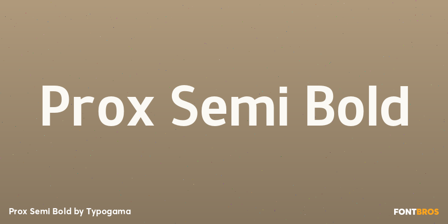 Prox Semi Bold Font Poster #1