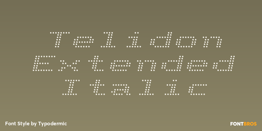 Telidon Extended Italic Font Poster #1