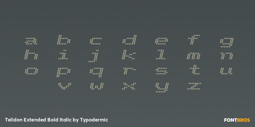 Telidon Extended Bold Italic Font Poster #3