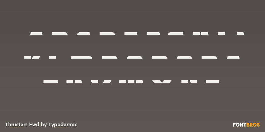 Thrusters Fwd Font Poster #2