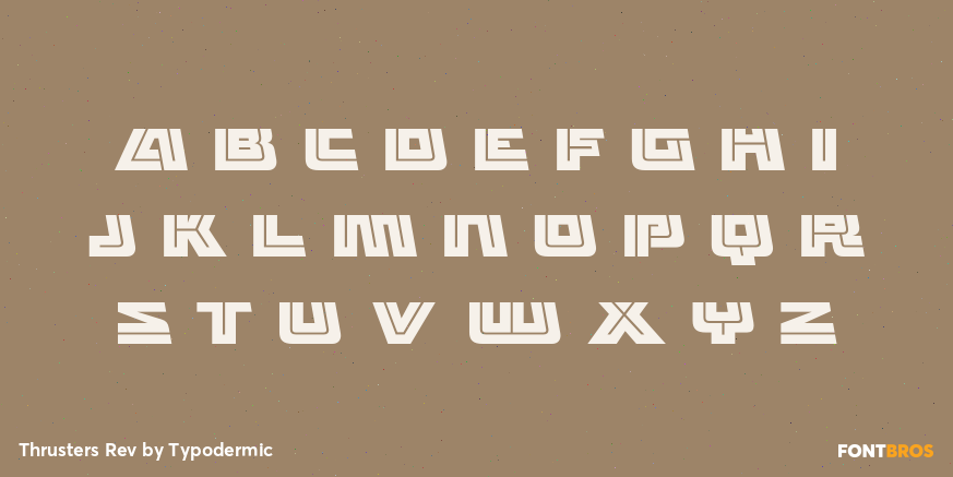 Thrusters Rev Font Poster #2