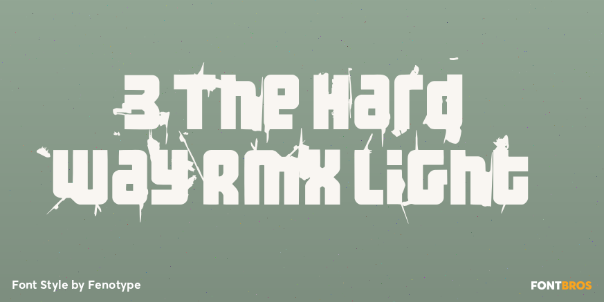 3 The Hard Way RMX Light Poster